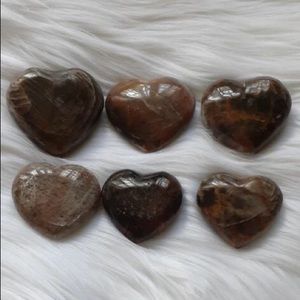 Black Moonstone Heart Crystals